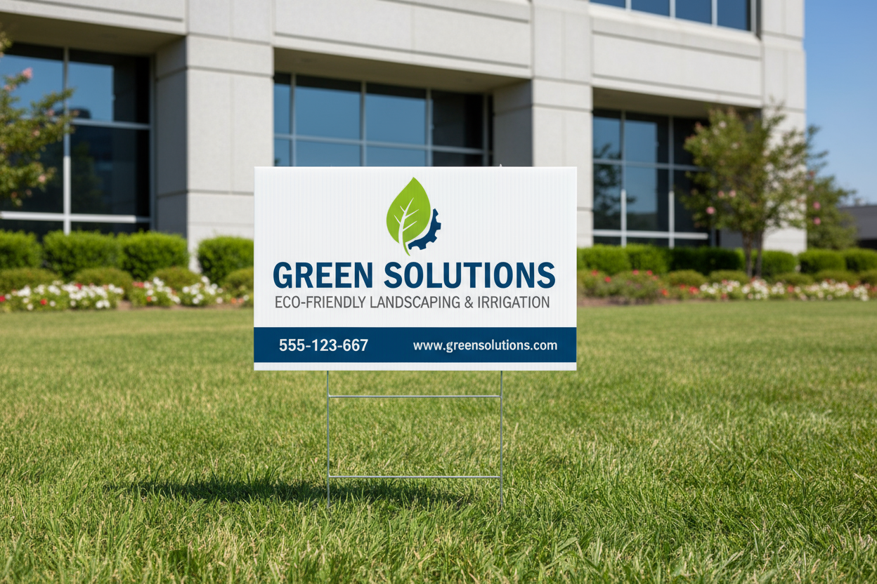 yard sign for a business