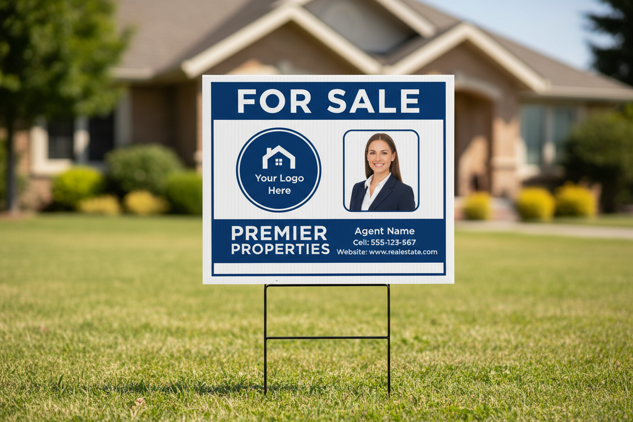 yard sign for a real estate company